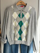 Polo rombo verde agua